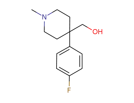 Molecular Structure of 160376-79-4 (4-Piperidinemethanol, 4-(4-fluorophenyl)-1-methyl-)