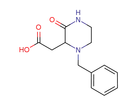 Molecular Structure of 693824-68-9 (2-(1-BENZYL-3-OXO-2-PIPERAZINYL)ACETIC ACID)