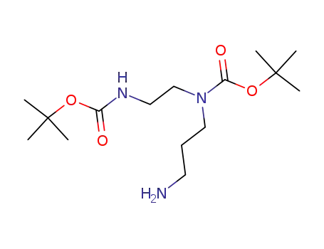 Molecular Structure of 142039-01-8 (Di(tert-butyl)-N-(3-aminopropyl)-N,N'-(ethan-1,2-diyl)bis<carbamat>)