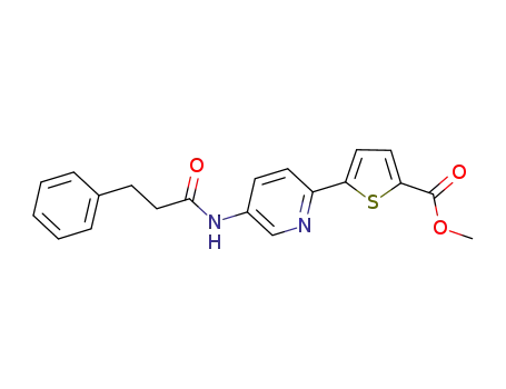 2-Thiophenecarboxylic acid,
5-[5-[(1-oxo-3-phenylpropyl)amino]-2-pyridinyl]-, methyl ester