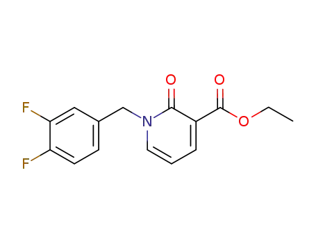 Molecular Structure of 1001412-63-0 (Ethyl 1-(3,4-difluorobenzyl)-2-oxo-1,2-dihydropyridine-3-carboxylate)