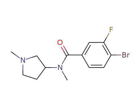 4-bromo-3-fluoro-N-methyl-N-(1-methylpyrrolidin-3-yl)benzamide