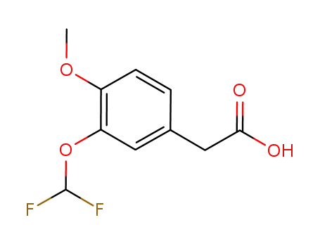 Molecular Structure of 776324-86-8 ((3-difluoromethoxy-4-methoxy-phenyl)-acetic acid)