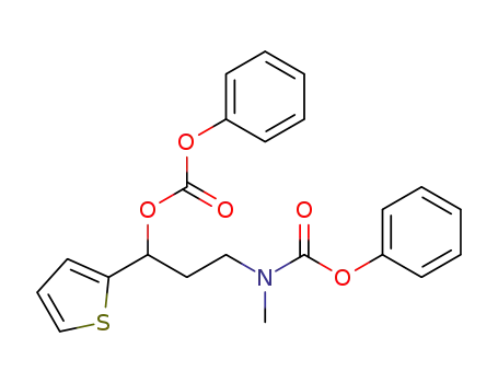 Molecular Structure of 625853-19-2 (phenyl (RS)-N-methyl-N-[3-phenyloxycarbonyloxy-3-(thien-2-yl)propyl]carbamate)