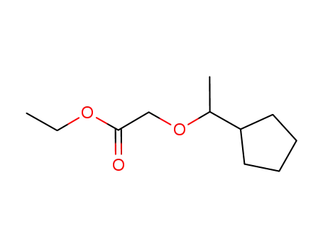 Molecular Structure of 836656-91-8 (Acetic acid, (1-cyclopentylethoxy)-, ethyl ester (9CI))