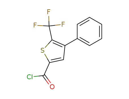 Molecular Structure of 208108-75-2 (4-PHENYL-5-(TRIFLUOROMETHYL)-2-THIOPHENECARBONYL CHLORIDE)