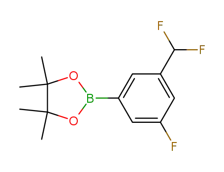Molecular Structure of 627526-04-9 (2-(3-(difluoromethyl)-5-fluorophenyl)-4,4,5,5-tetramethyl-1,3,2-dioxaborolane)