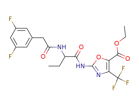 2-{2-[2-(3,5-difluoro-phenyl)-acetylamino]-butyrylamino}-4-trifluoromethyl-oxazole-5-carboxylic acid ethyl ester