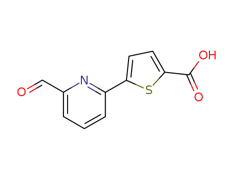 Molecular Structure of 656227-41-7 (5-(6-formylpyridin-2-yl)thiophene-2-carboxylic acid)
