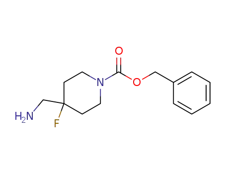 1-Piperidinecarboxylic acid, 4-(aminomethyl)-4-fluoro-, phenylmethyl
ester