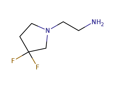 Molecular Structure of 867008-81-9 (2-(3,3-Difluoro-pyrrolidin-1-yl)-ethylamine)