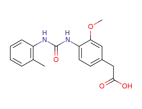 3-methoxy-4-[N'-(2-methylphenyl)ureido]phenylacetic acid