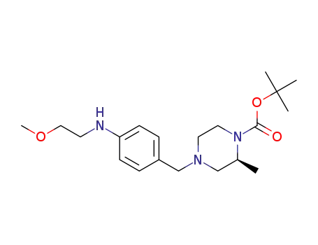 1,1-dimethylethyl (2S)-2-methyl-4-[(4-{[2-(methyloxy)ethyl]amino}phenyl)methyl]-1-piperazinecarboxylate
