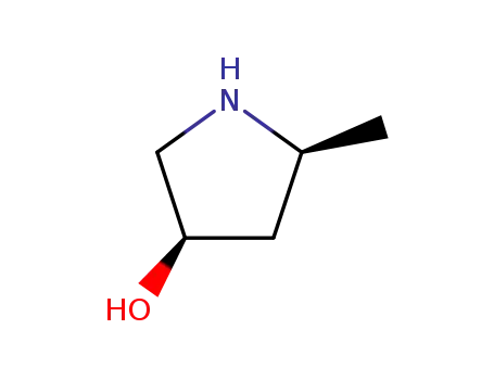 Molecular Structure of 1108234-23-6 ((3R,5S)-5-Methylpyrrolidin-3-ol)