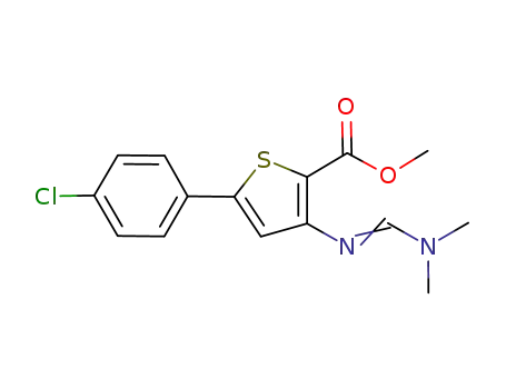 methyl 5-(4-chlorophenyl)-3-((dimethylamino)methyleneamino)thiophene-2-carboxylate