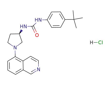 Urea,
N-[4-(1,1-dimethylethyl)phenyl]-N'-[(3R)-1-(5-isoquinolinyl)-3-pyrrolidinyl
]-, monohydrochloride