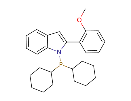 Molecular Structure of 947402-60-0 (N-(Dicyclohexylphosphino)-2-(2′-methoxyphenyl)indole)