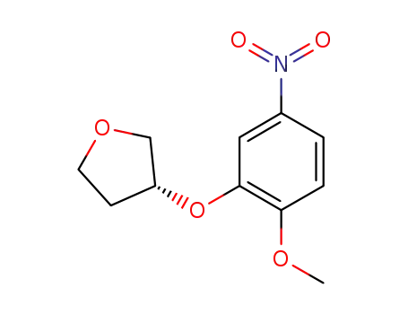Furan, tetrahydro-3-(2-methoxy-5-nitrophenoxy)-, (3R)-