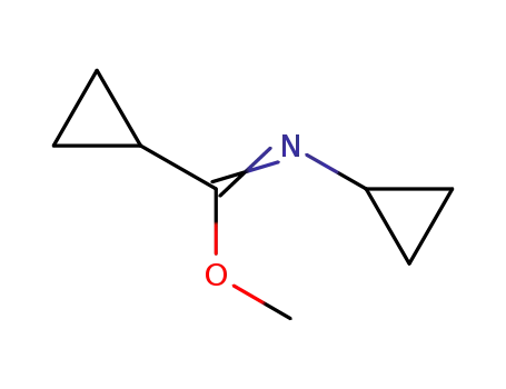 Molecular Structure of 633317-70-1 (Cyclopropanecarboximidic acid, N-cyclopropyl-, methyl ester)