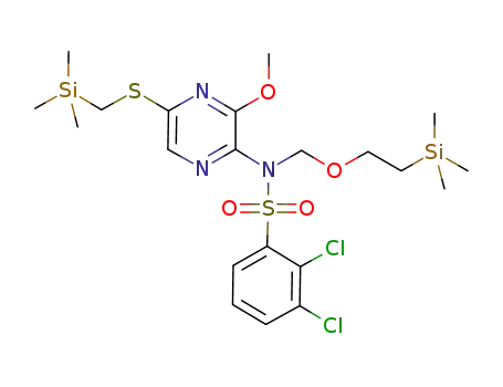 2,3-dichloro-N-[3-methoxy-5-[[(trimethylsilyl)methyl]thio]pyrazin-2-yl]-N-[[2-(trimethylsilyl)ethoxy]methyl]-benzenesulfonamide