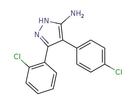 3-(2-chlorophenyl)-4-(4-chlorophenyl)-1H-pyrazol-5-amine
