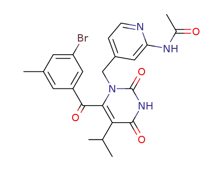 N-{4-[6-(3-Bromo-5-methyl-benzoyl)-5-isopropyl-2,4-dioxo-3,4-dihydro-2H-pyrimidin-1-ylmethyl]-pyridin-2-yl}-acetamide
