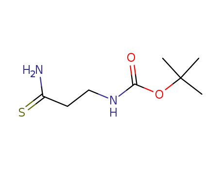 Molecular Structure of 77152-97-7 (TERT-BUTYL N-(3-AMINO-3-THIOXOPROPYL)CARBAMATE)