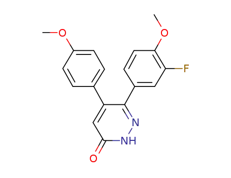 Molecular Structure of 225668-02-0 (6-(3-fluoro-4-methoxyphenyl)-5-(4-methoxyphenyl)-2H-pyridazine-3-one)