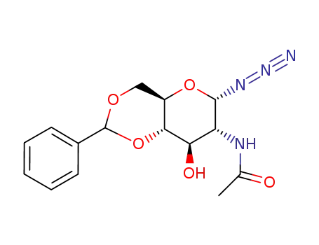 Molecular Structure of 168397-51-1 (2-ACETAMIDO-4,6-O-BENZYLIDENE-2-DEOXY-BETA-D-GLUCOPYRANOSYL AZIDE)