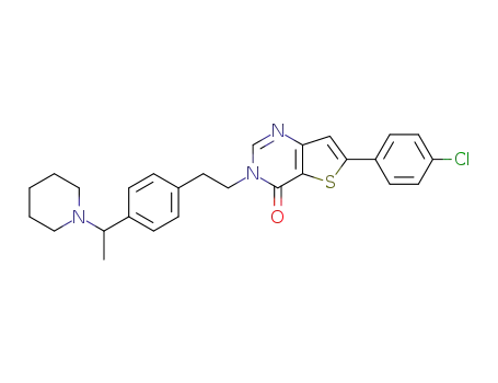 6-(4-chlorophenyl)-3-{2-[4-(1-piperidin-1-ylethyl)phenyl]ethyl}thieno[3,2-d]pyrimidin-4(3H)-one