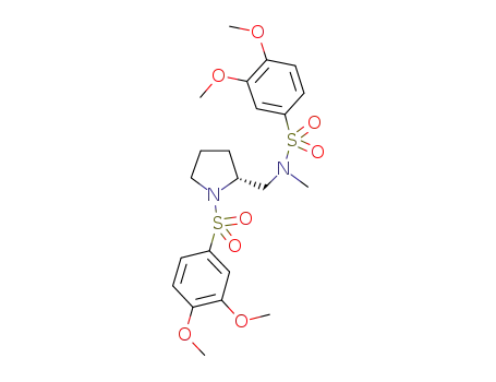 Molecular Structure of 956467-82-6 (N-[((2R)-1-{[3,4-bis(methyloxy)phenyl]sulfonyl}-2-pyrrolidinyl)methyl]-3,4-bis(methyloxy)benzenesulfonamide)