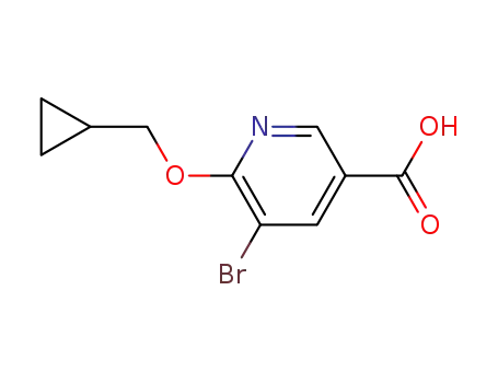Molecular Structure of 912454-38-7 (5-bromo-6-(cyclopropylmethoxy)nicotinic acid)