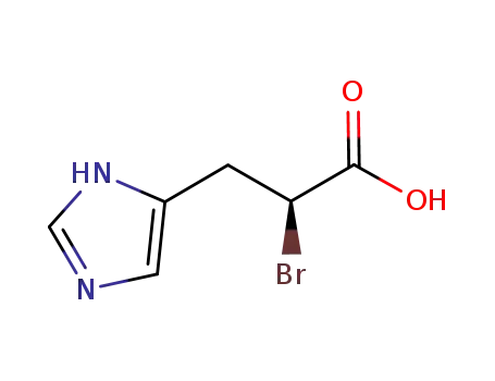 Molecular Structure of 86288-08-6 (S-2--Bromo -4-imidazole propionic acid)