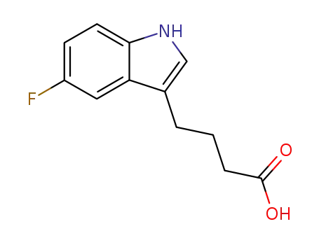 Molecular Structure of 319-72-2 (4-(5-FLUORO-1H-INDOL-3-YL)-BUTYRIC ACID)