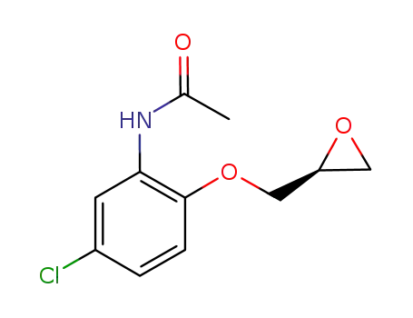 Molecular Structure of 644968-90-1 (N-{5-chloro-2-[(2S)-oxiran-2-ylmethoxy]phenyl}acetamide)