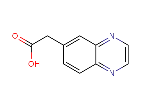 Molecular Structure of 473932-16-0 (Quinoxaline-6-acetic acid)