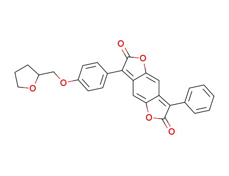 Molecular Structure of 134724-55-3 (3-Phenyl-7-[4-(tetrahydrofurfuryloxy)phenyl]-1,5-dioxa-S-indacen-2,6-dione)