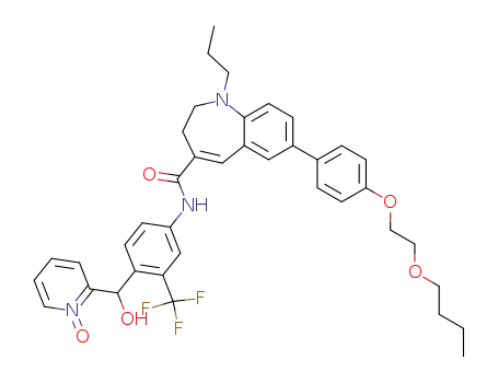 (+)-7-[4-(2-butoxyethoxy)phenyl]-N-[4-[hydroxy(1-oxidopyridin-2-yl)methyl]-3-trifluoromethylphenyl]-1-propyl-2,3-dihydro-1H-1-benzazepine-4-carboxamide