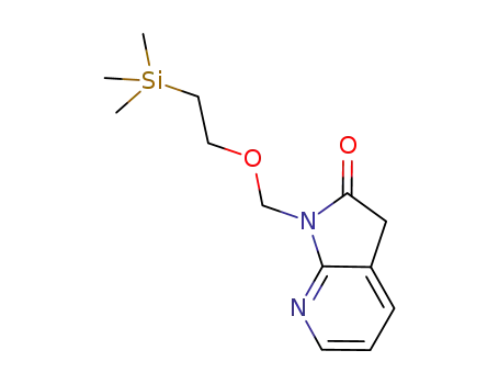 Molecular Structure of 879132-48-6 (1-((2-(trimethylsilyl)ethoxy)methyl)-1H-pyrrolo[2,3-b]pyridin-2(3H)-one)