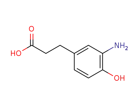 Molecular Structure of 90717-66-1 (3-(3-AMINO-4-HYDROXY-PHENYL)-PROPIONIC ACID)