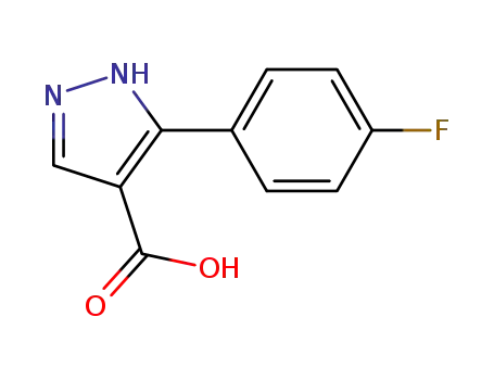 Molecular Structure of 618383-44-1 (3-(4-FLUOROPHENYL)-1H-PYRAZOLE-4-CARBOXYLIC ACID)