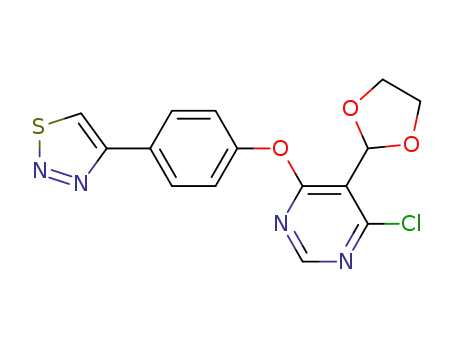 4-chloro-5-[1,3]dioxolan-2-yl-6-(4-[1,2,3]thiadiazol-4-yl-phenoxy)-pyrimidine