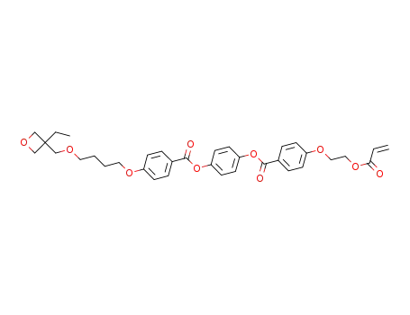 Benzoic acid, 4-[4-[(3-ethyl-3-oxetanyl)methoxy]butoxy]-,
4-[[4-[2-[(1-oxo-2-propenyl)oxy]ethoxy]benzoyl]oxy]phenyl ester