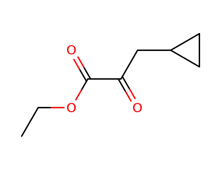 Molecular Structure of 64025-67-8 (Cyclopropanepropanoic acid, a-oxo-, ethyl ester)