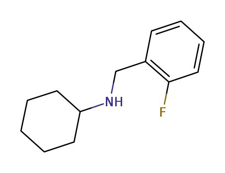 Molecular Structure of 807339-41-9 (N-Cyclohexyl-2-fluorobenzylaMine, 97%)