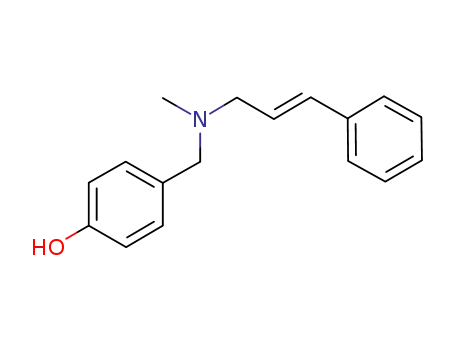 Molecular Structure of 474519-47-6 (Phenol, 4-[[methyl[(2E)-3-phenyl-2-propenyl]amino]methyl]-)