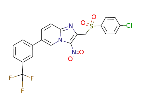 2-(4-chlorophenyl)sulfonylmethyl-3-nitro-6-[3-(trifluoromethyl)phenyl]imidazo[1,2-a]pyridine