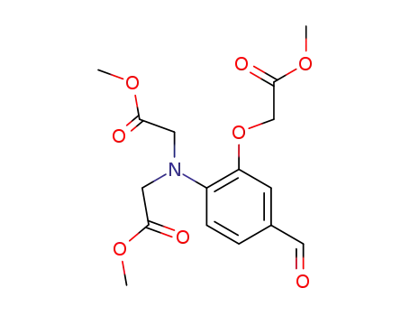 Molecular Structure of 397883-29-3 (Glycine,
N-[4-formyl-2-(2-methoxy-2-oxoethoxy)phenyl]-N-(2-methoxy-2-oxoethyl)
-, methyl ester)