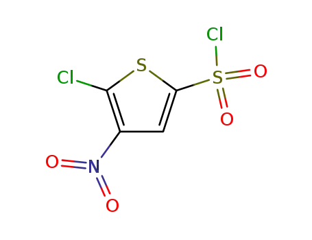 Molecular Structure of 58457-24-2 (5-CHLORO-4-NITROTHIOPHENE-2-SULFONYL CHLORIDE)