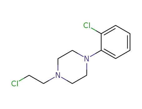Molecular Structure of 63377-89-9 (Piperazine, 1-(2-chloroethyl)-4-(2-chlorophenyl)-)